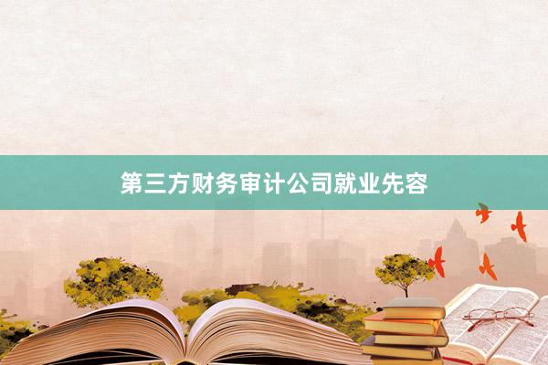 第三方财务审计公司就业先容